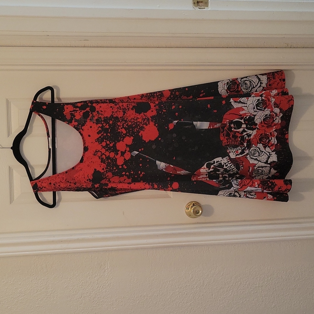 CowCow Bloody Skull Skater Dress 4X